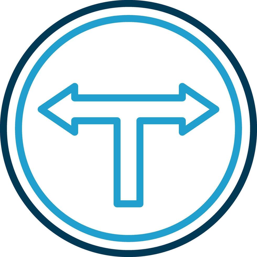 T Junction Vector Icon Design