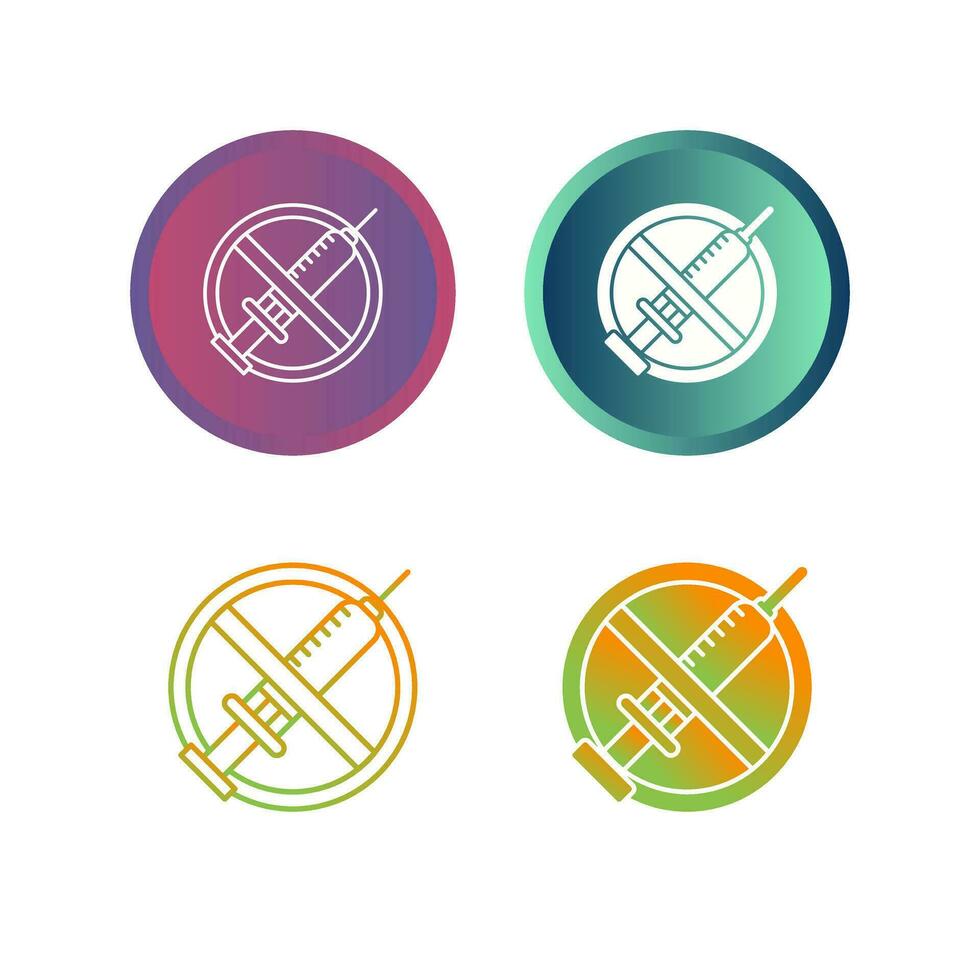 No Vaccines Vector Icon