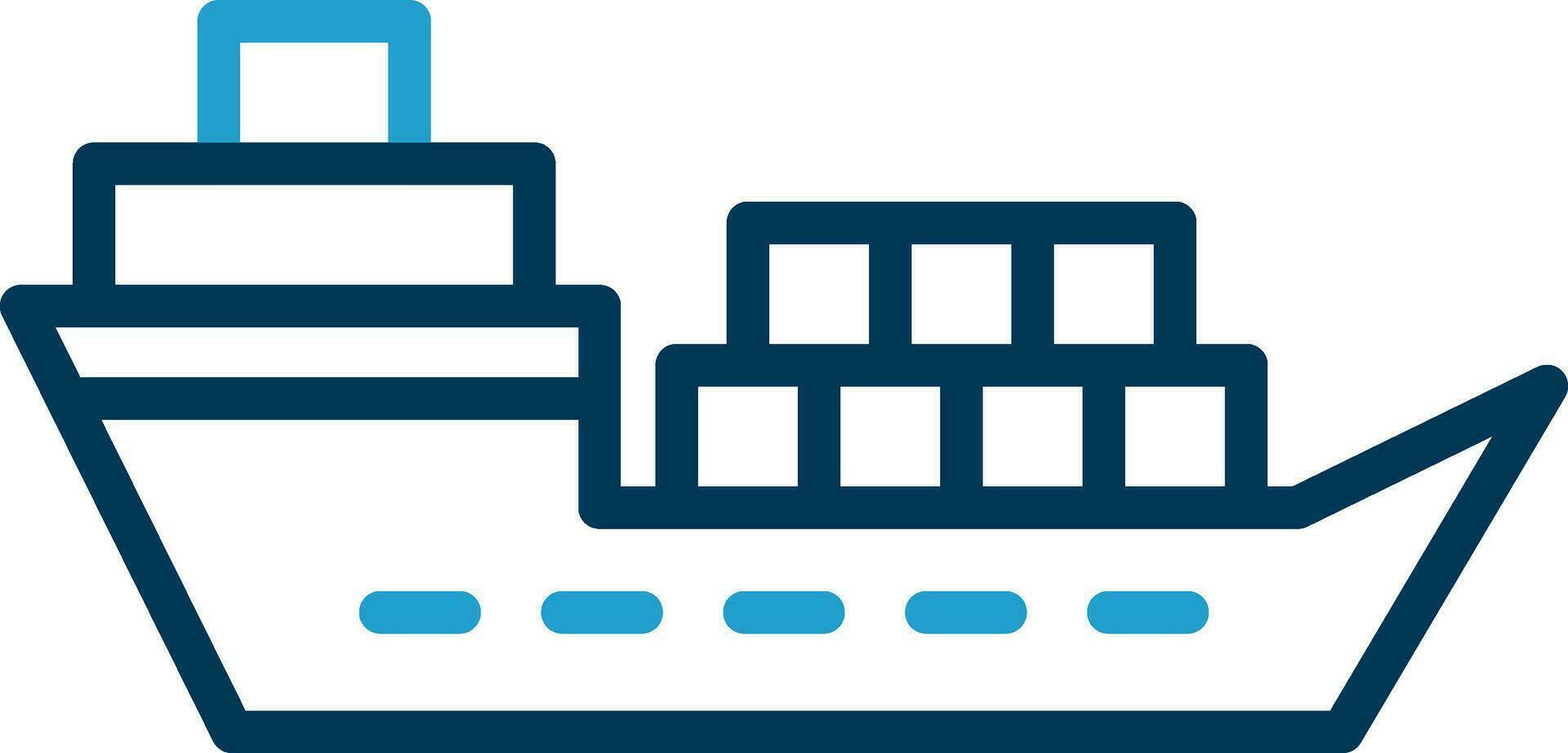 Cargo Ship Vector Icon Design