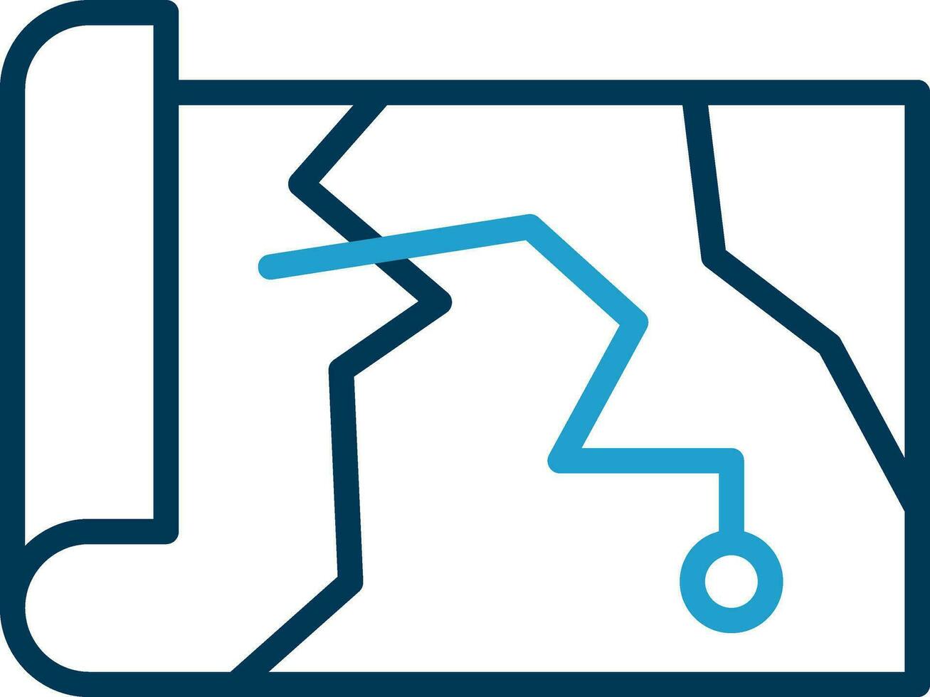 Treasure Map Vector Icon Design