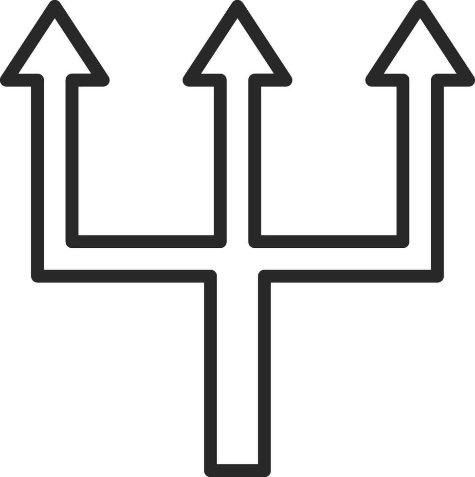 Triple Arrows Vector Icon Design