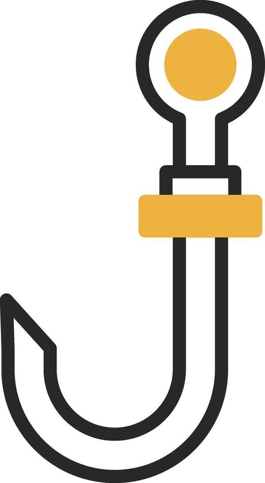 Fish Hook Vector Icon Design