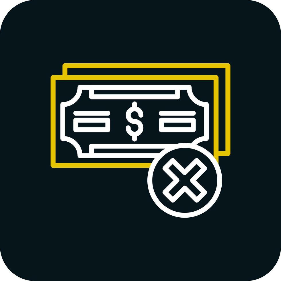 No Money Vector Icon Design