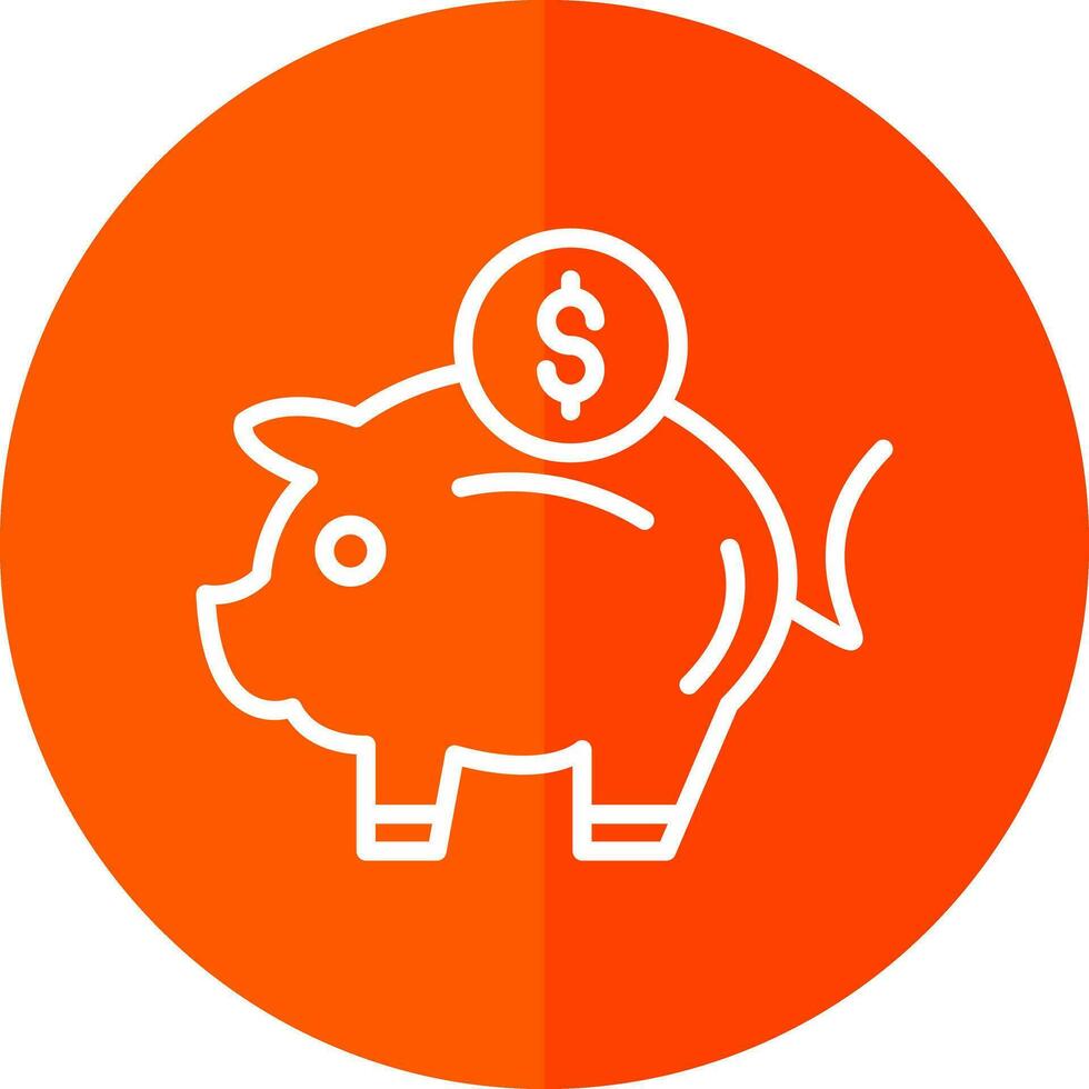 Piggy Bank Vector Icon Design
