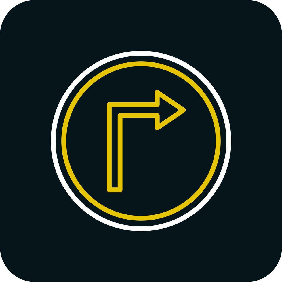 Right Turn Vector Icon Design