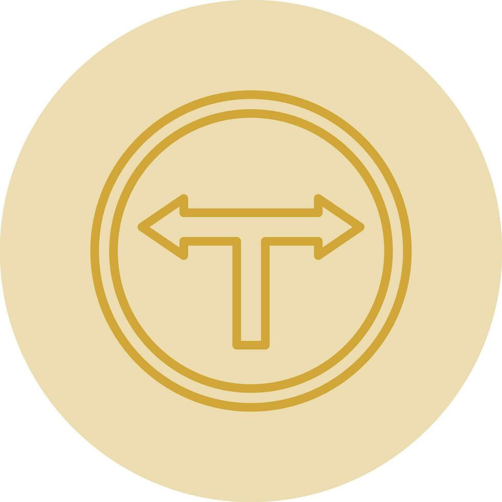 T Junction Vector Icon Design