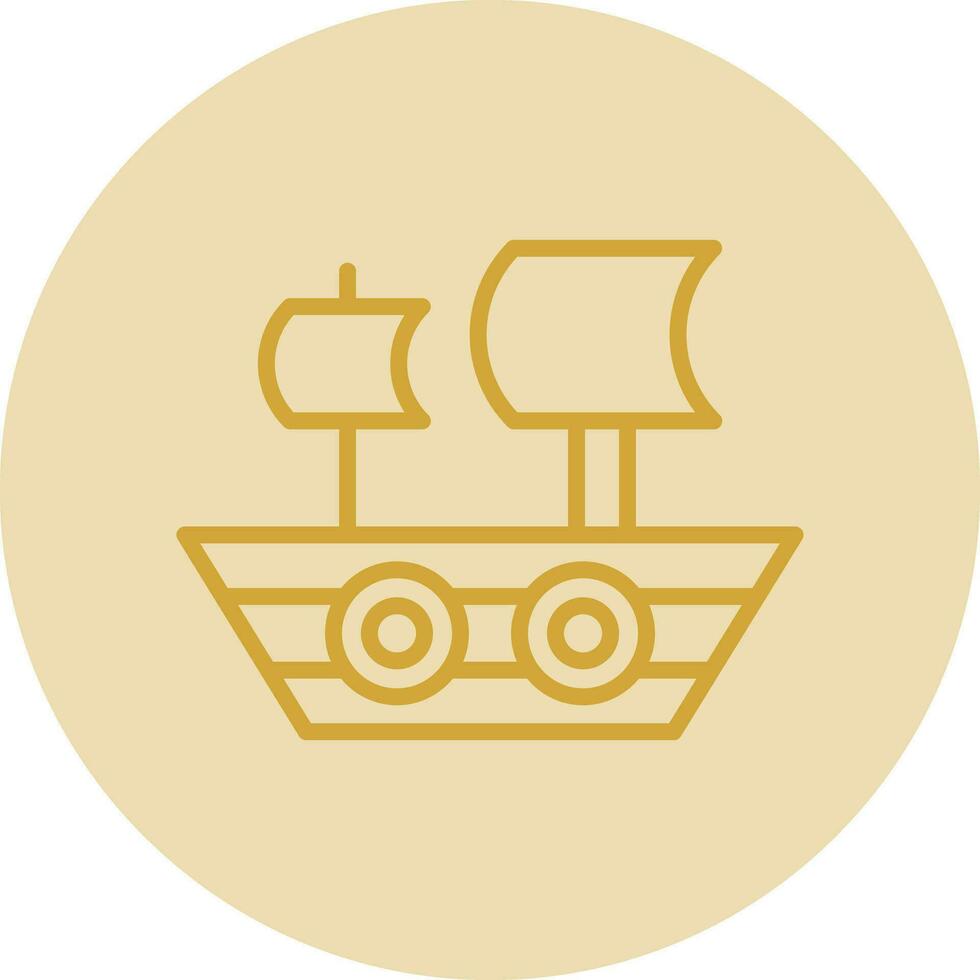 Pirate Ship Vector Icon Design