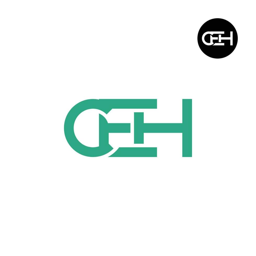 Letter CEH Monogram Logo Design vector