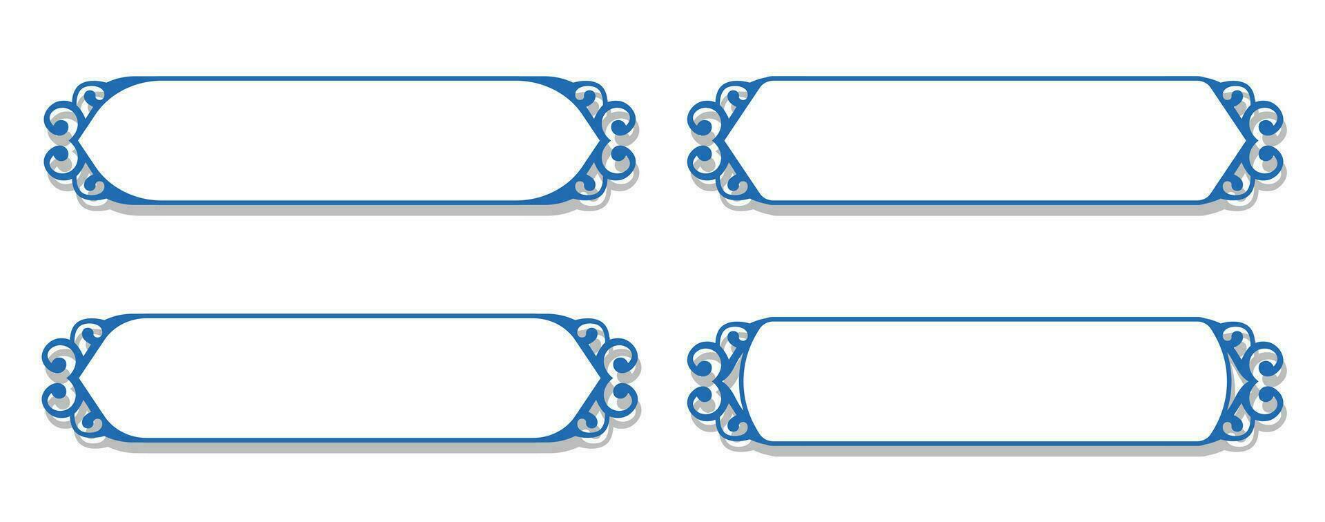 Vector Islamic text box title frame Arabic frames set