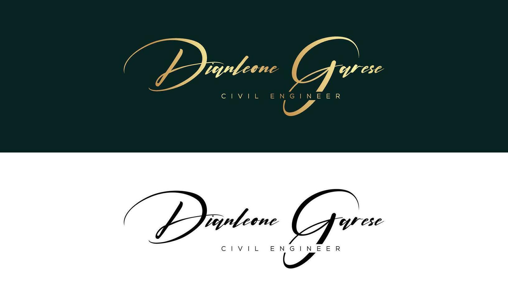 Vector handwriting photography logo template vector signature logo concept
