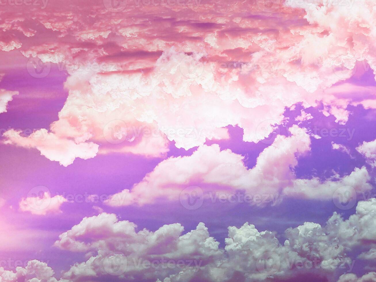 beauty abstract sweet pastel soft violet and red with fluffy clouds on sky. multi color rainbow image. fantasy growing light photo