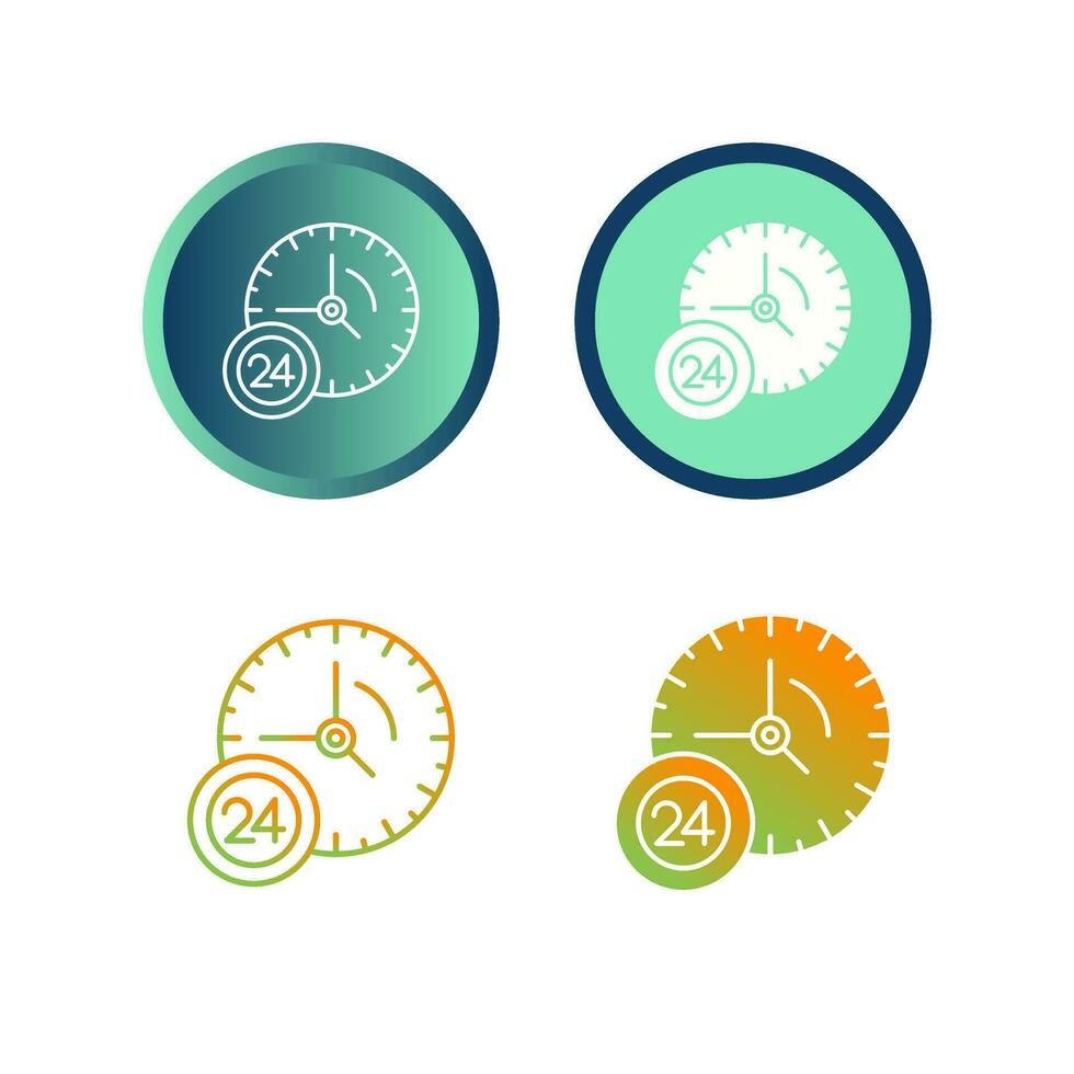 24 Hour Service Vector Icon