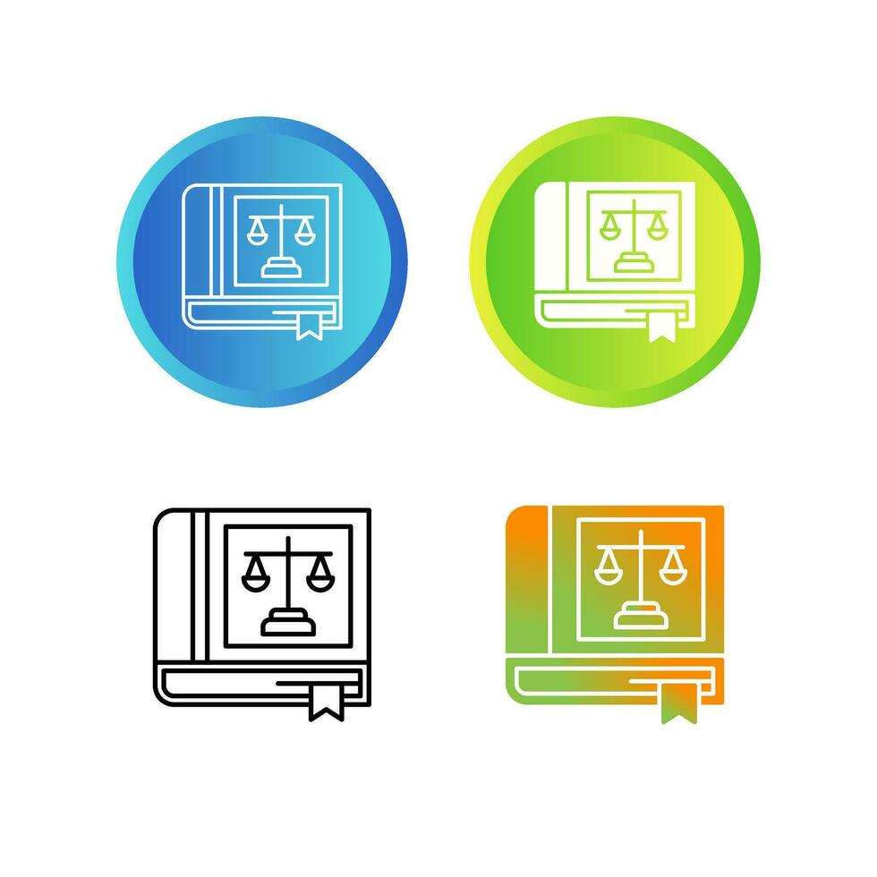 Law Book Vector Icon