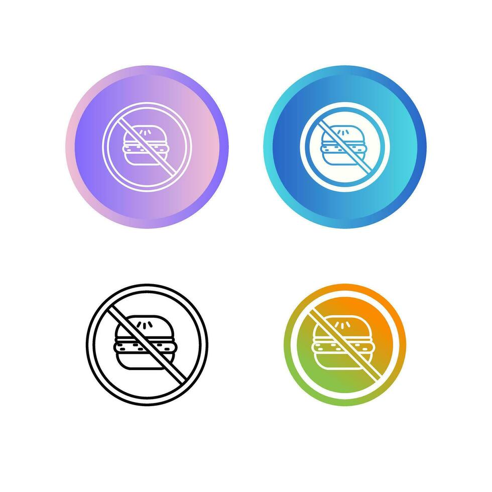 No Eating Vector Icon