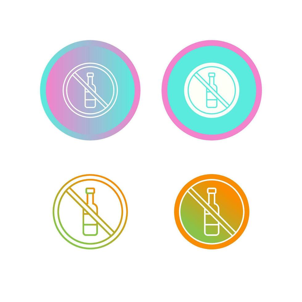 No Alcohol Vector Icon