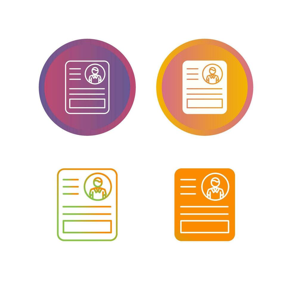 CV Vector Icon