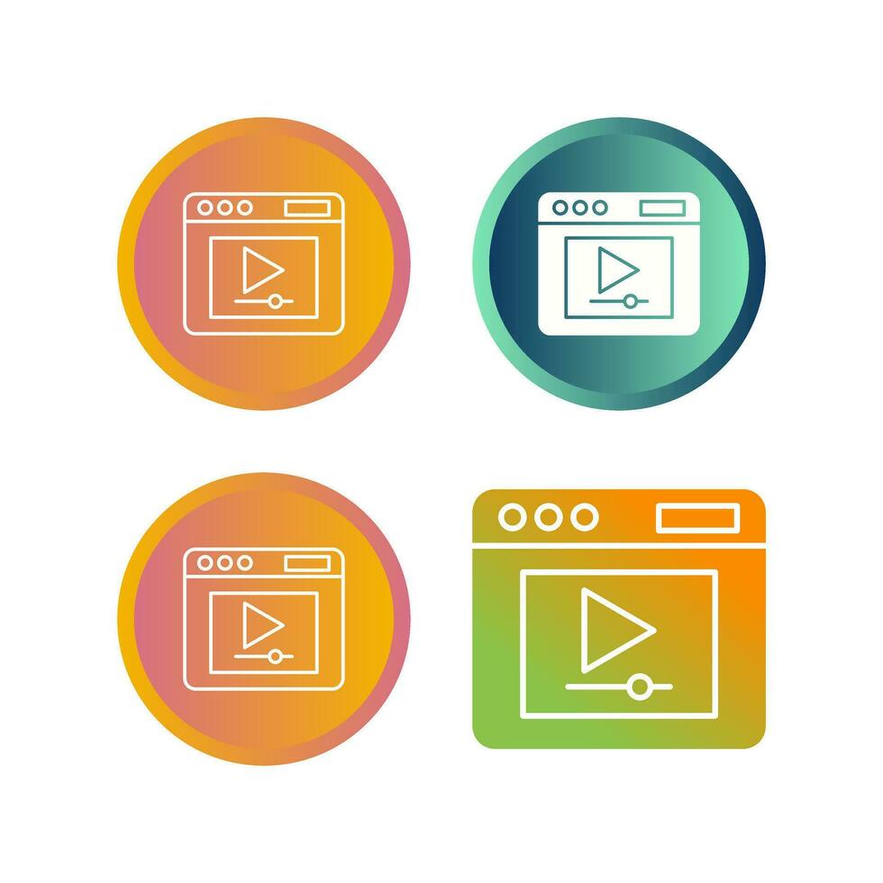 Video Player Vector Icon
