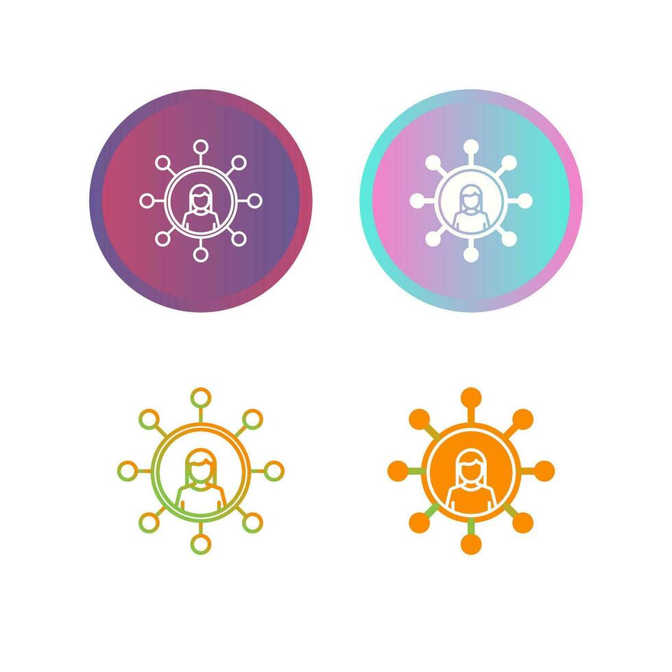 Personal Network Vector Icon