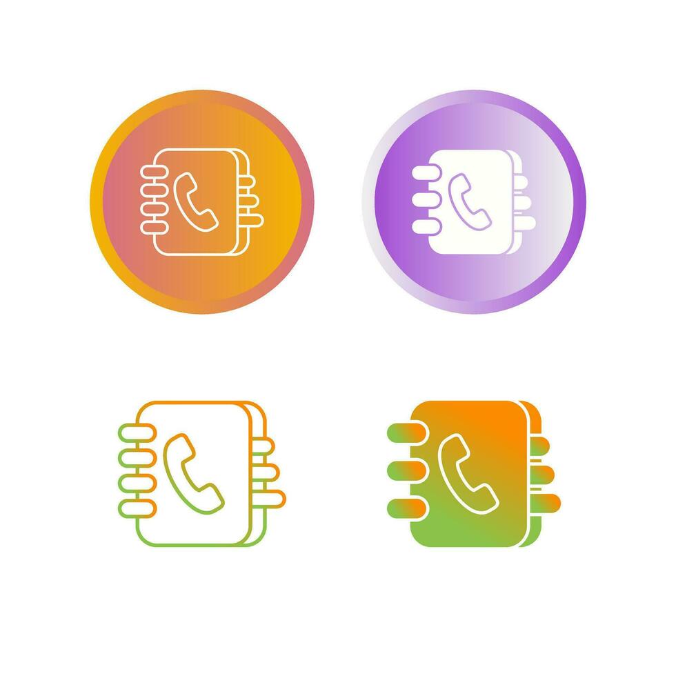 Contact Book Vector Icon