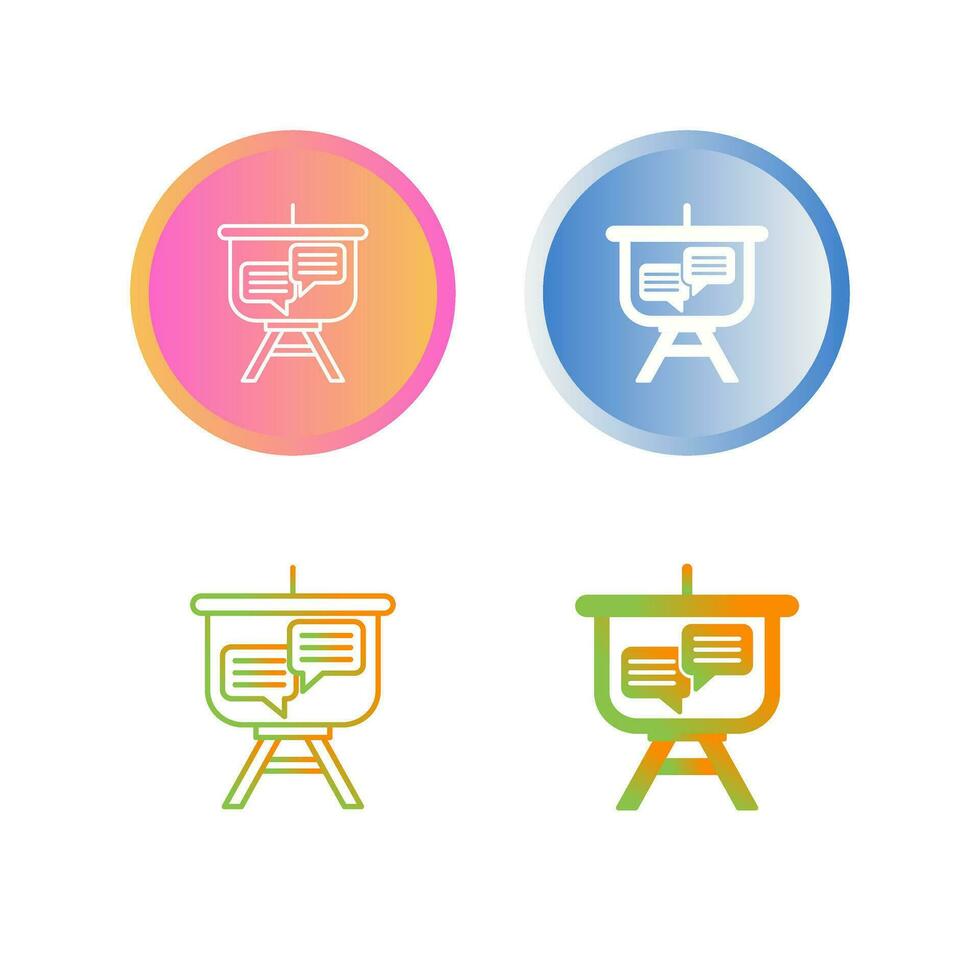 Chat Presentation Vector Icon
