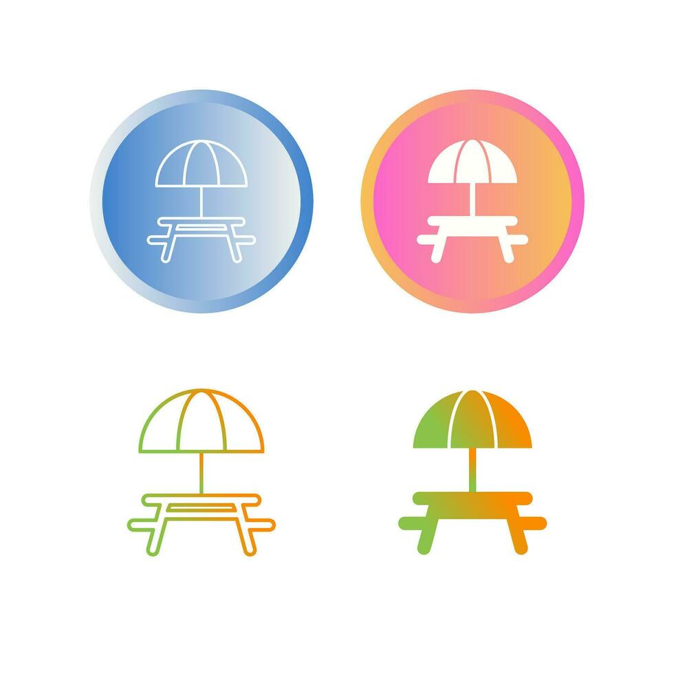 Camping Table Vector Icon