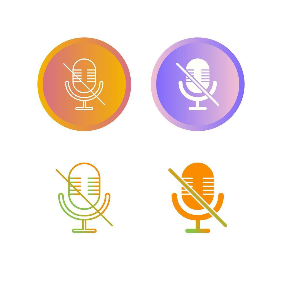 Microphone Mute Vector Icon