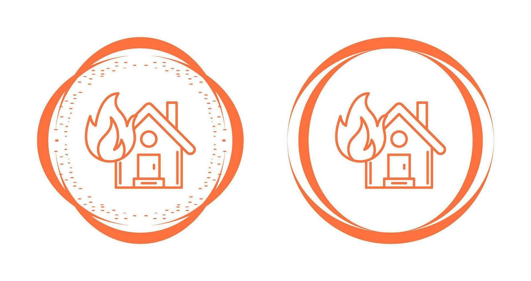 House On Fire Vector Icon