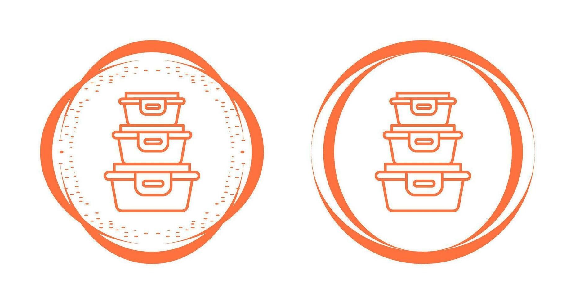 Plastic Food Container Vector Icon