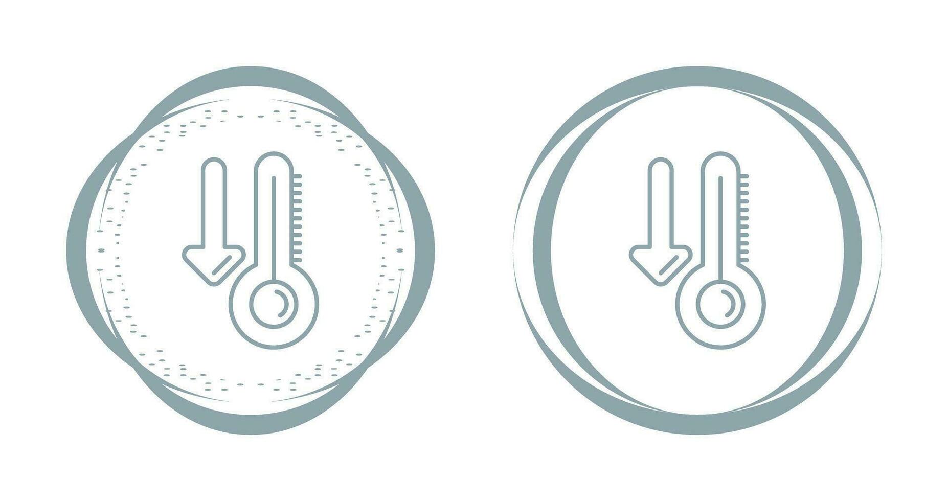 icono de vector de baja temperatura