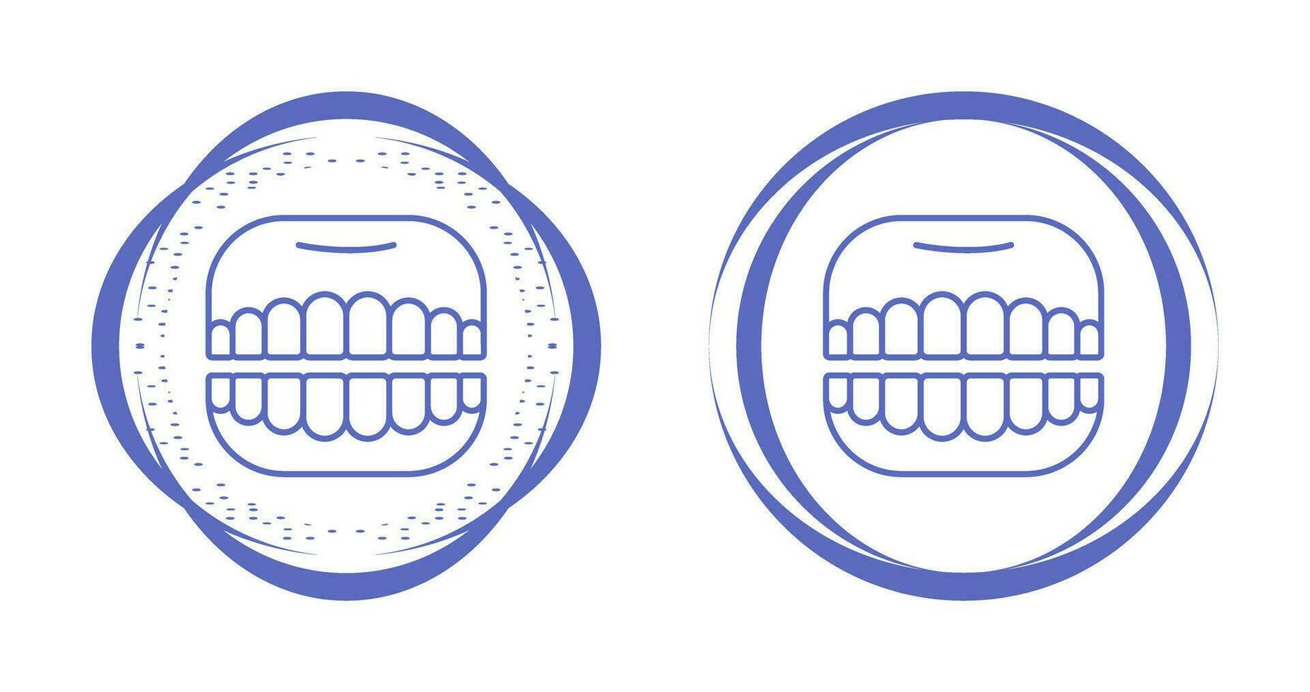 icono de vector de dentadura postiza