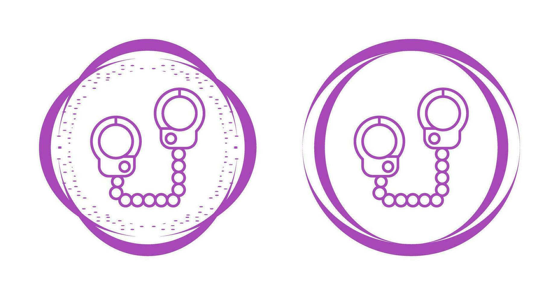 Police Handcuffs Vector Icon