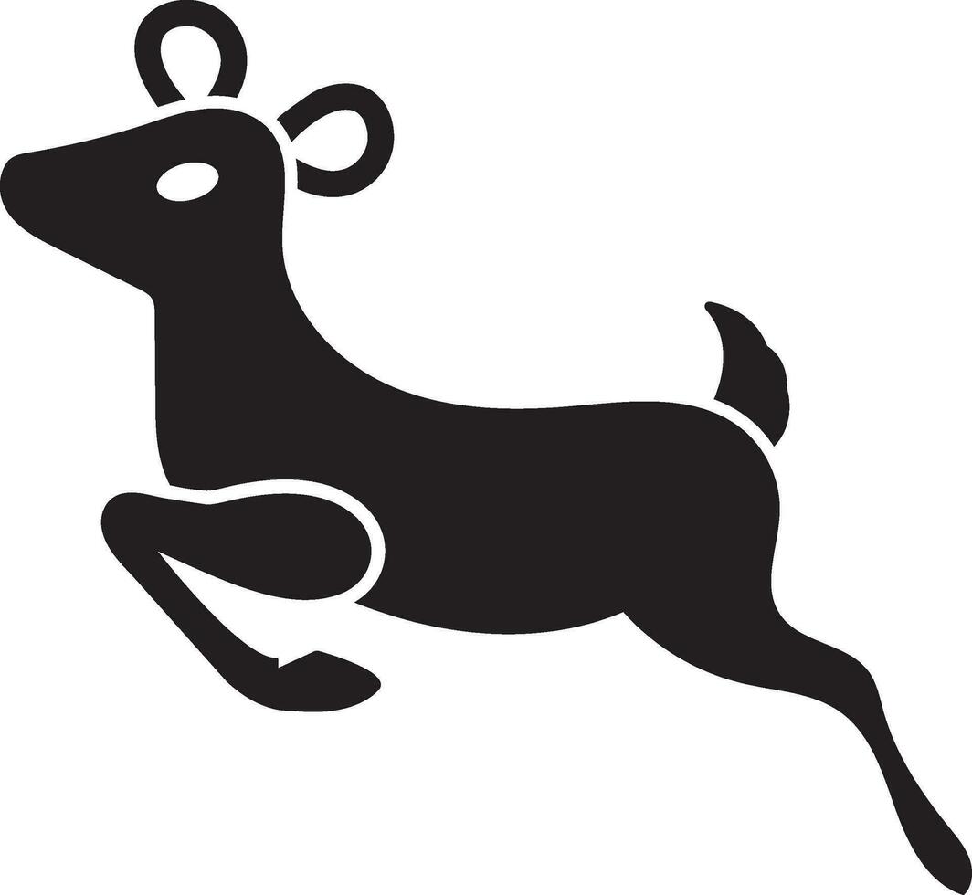 Jumping deer icon vector