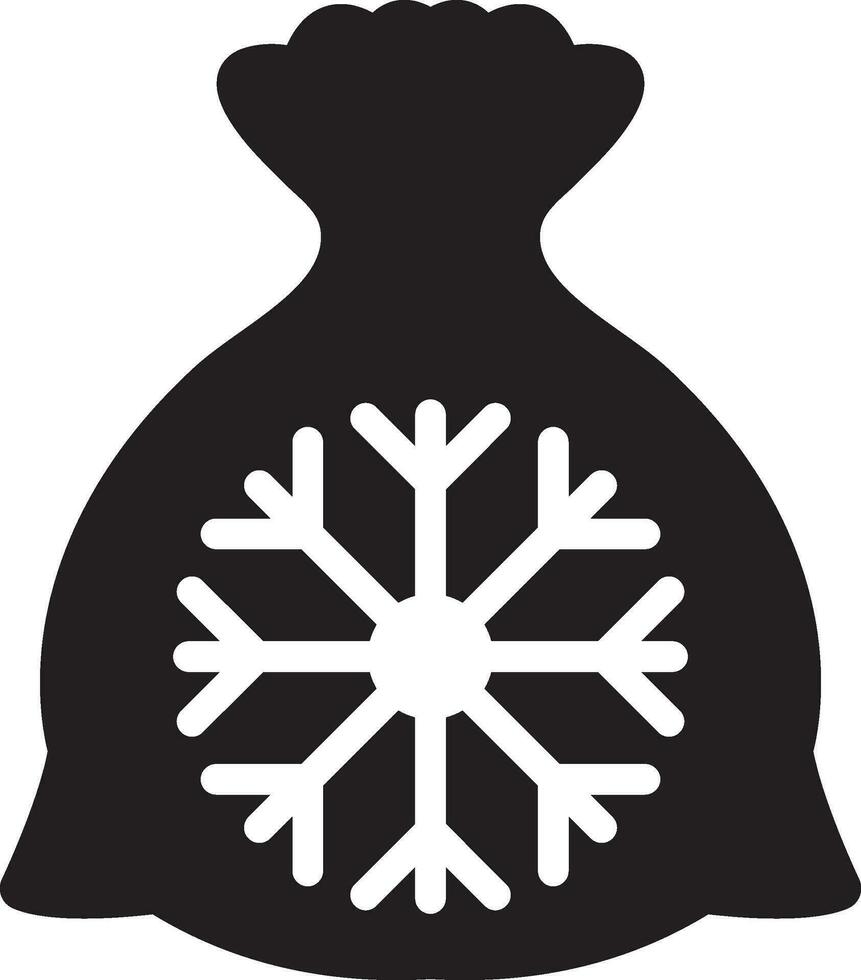 Santa bag icon vector