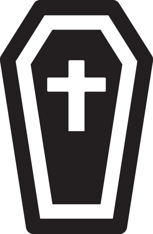 Coffin icon vector illustration