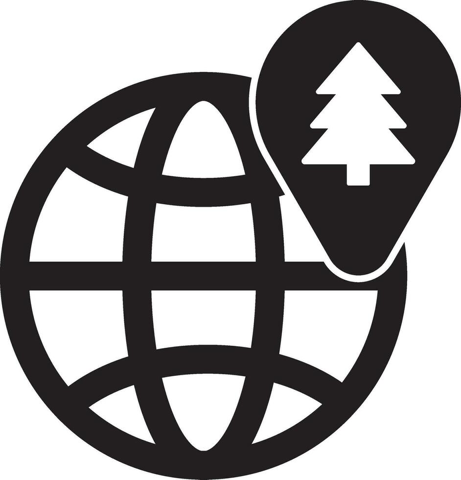 Globe and pointer icon vector