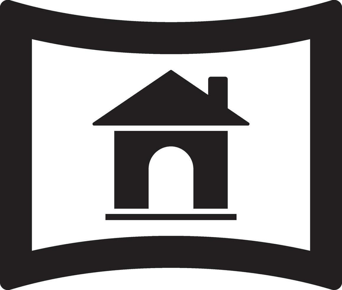 Real estate with image icon vector