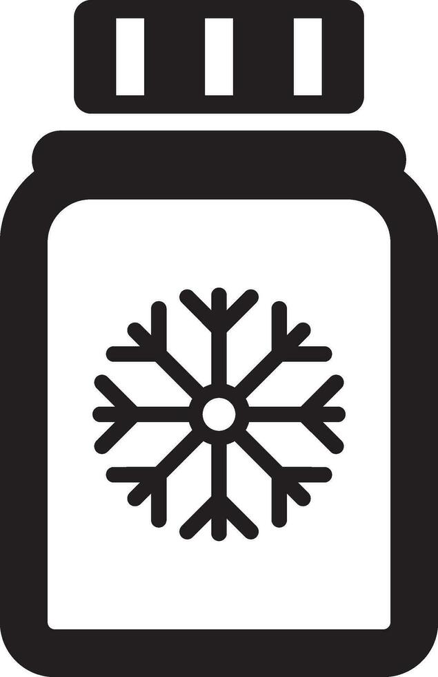 Snow in a jar icon vector