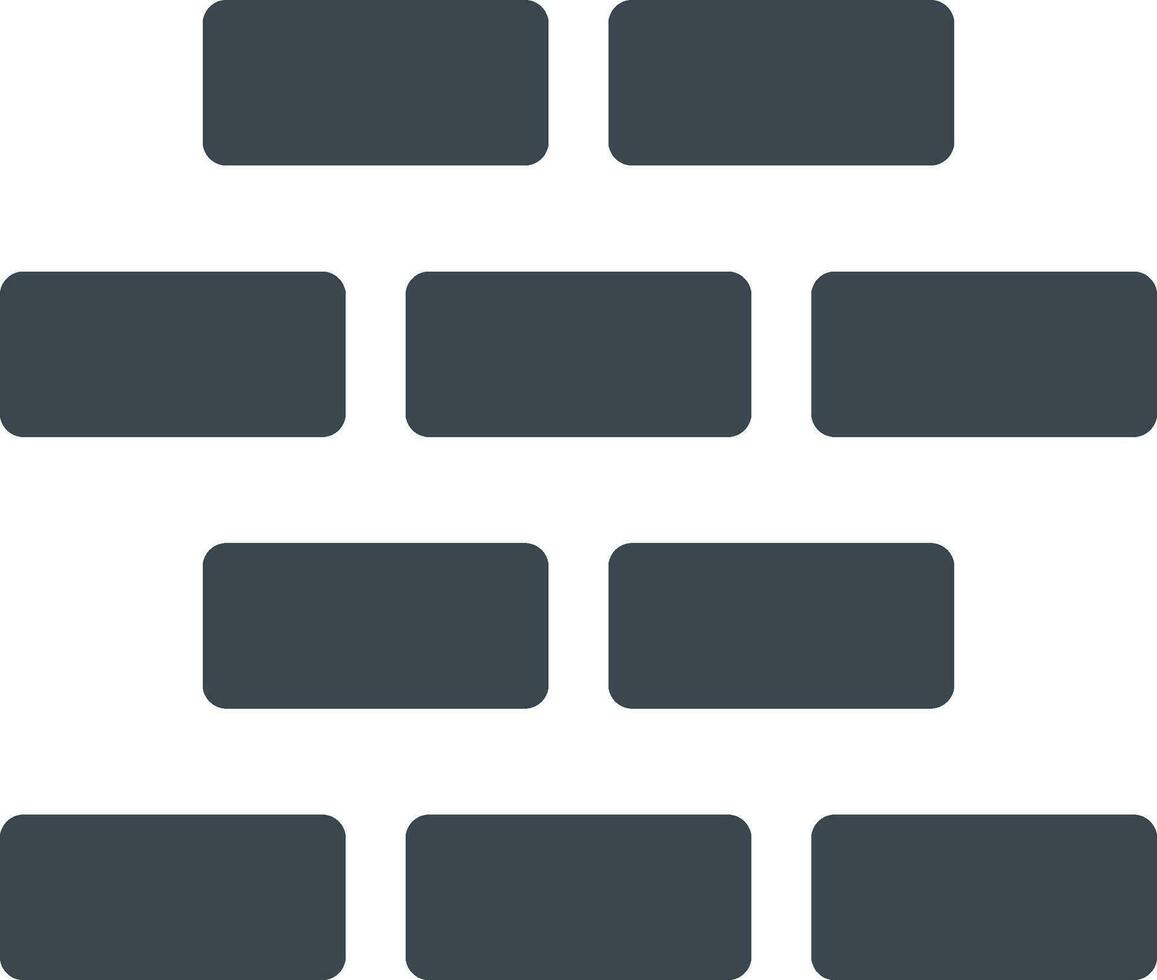 Bricks wall icon vector