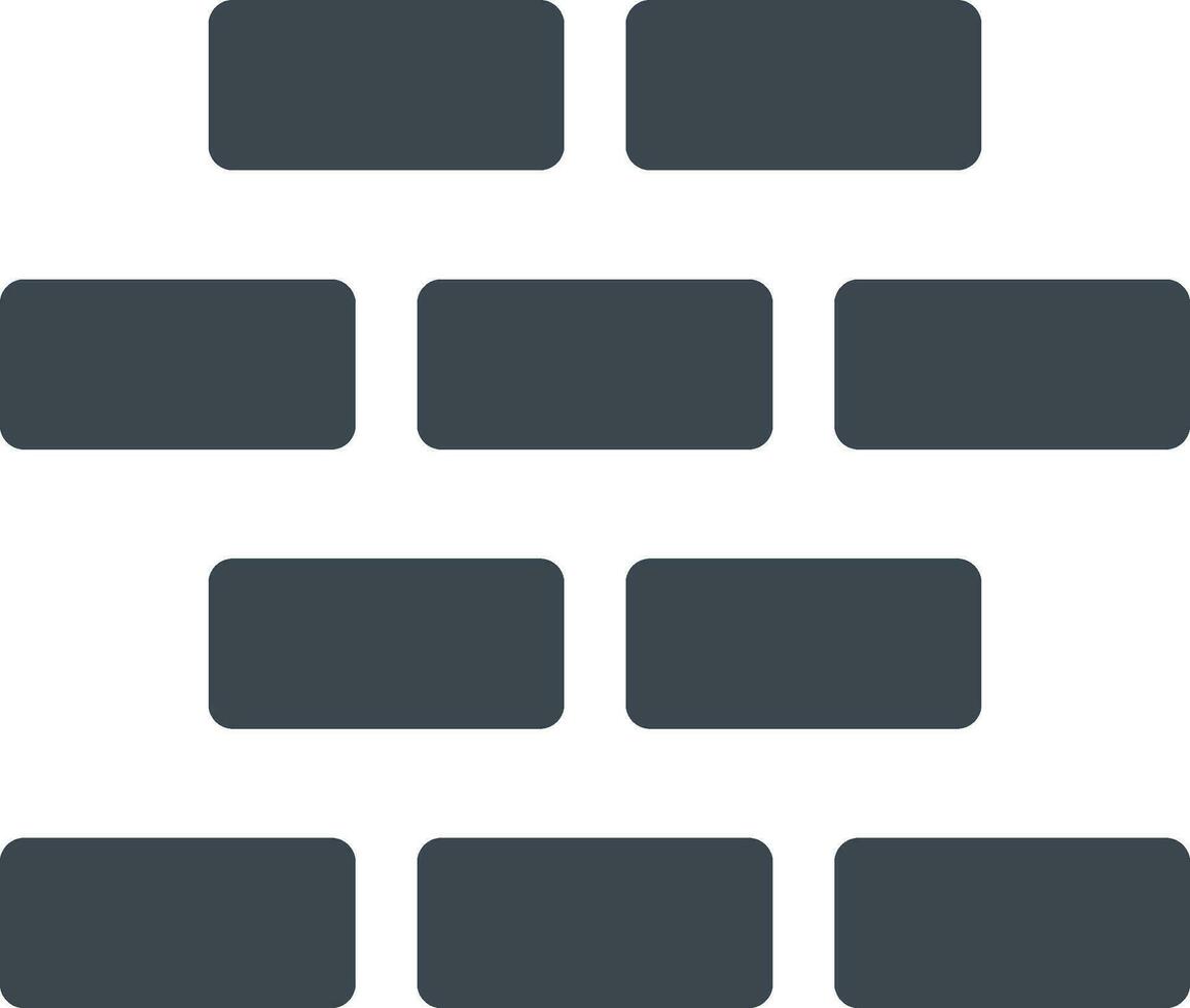 Bricks wall icon vector