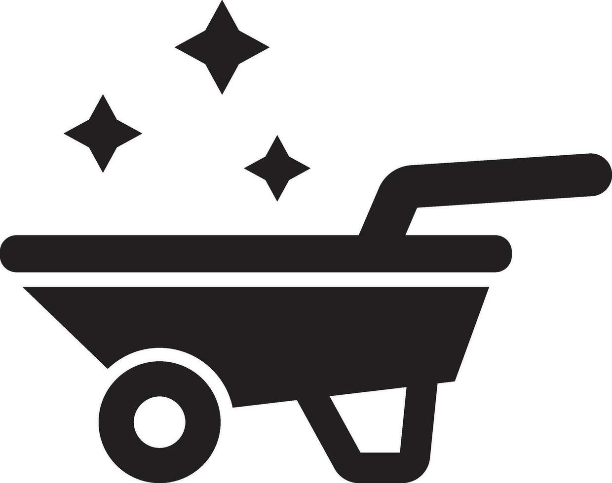 Wheelbarrow cart icon vector
