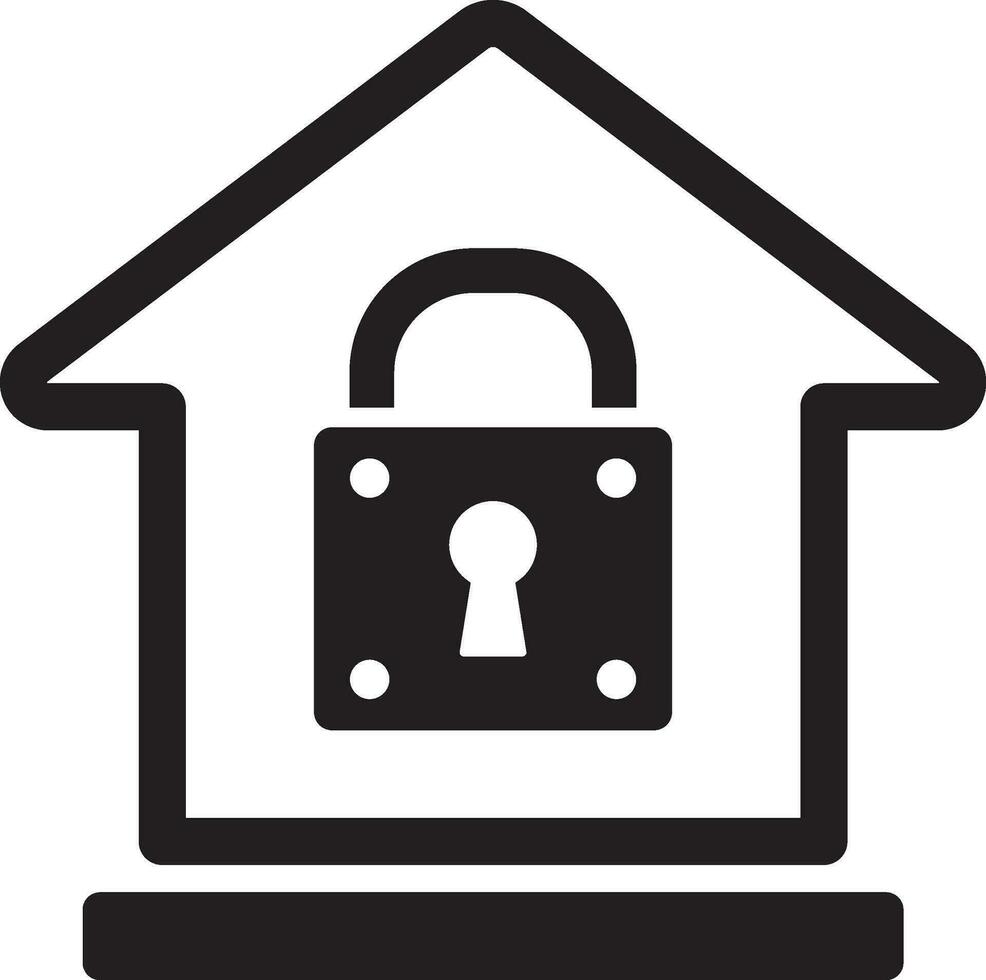 Home security icon vector