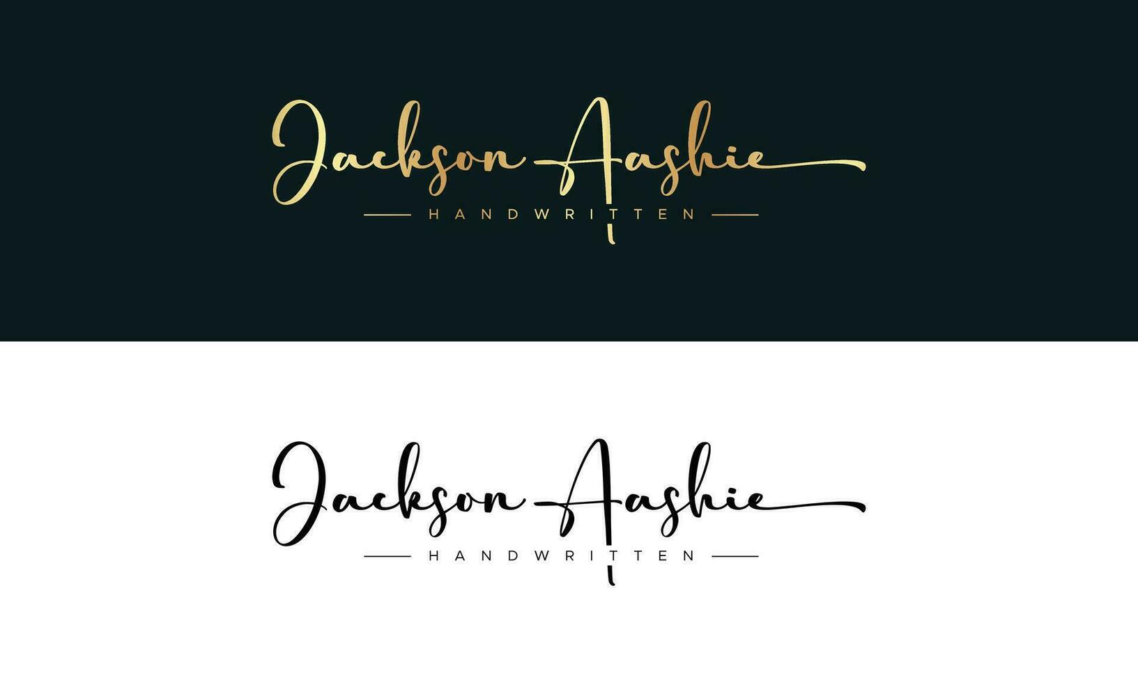 Vector handwriting photography logo template vector signature logo concept