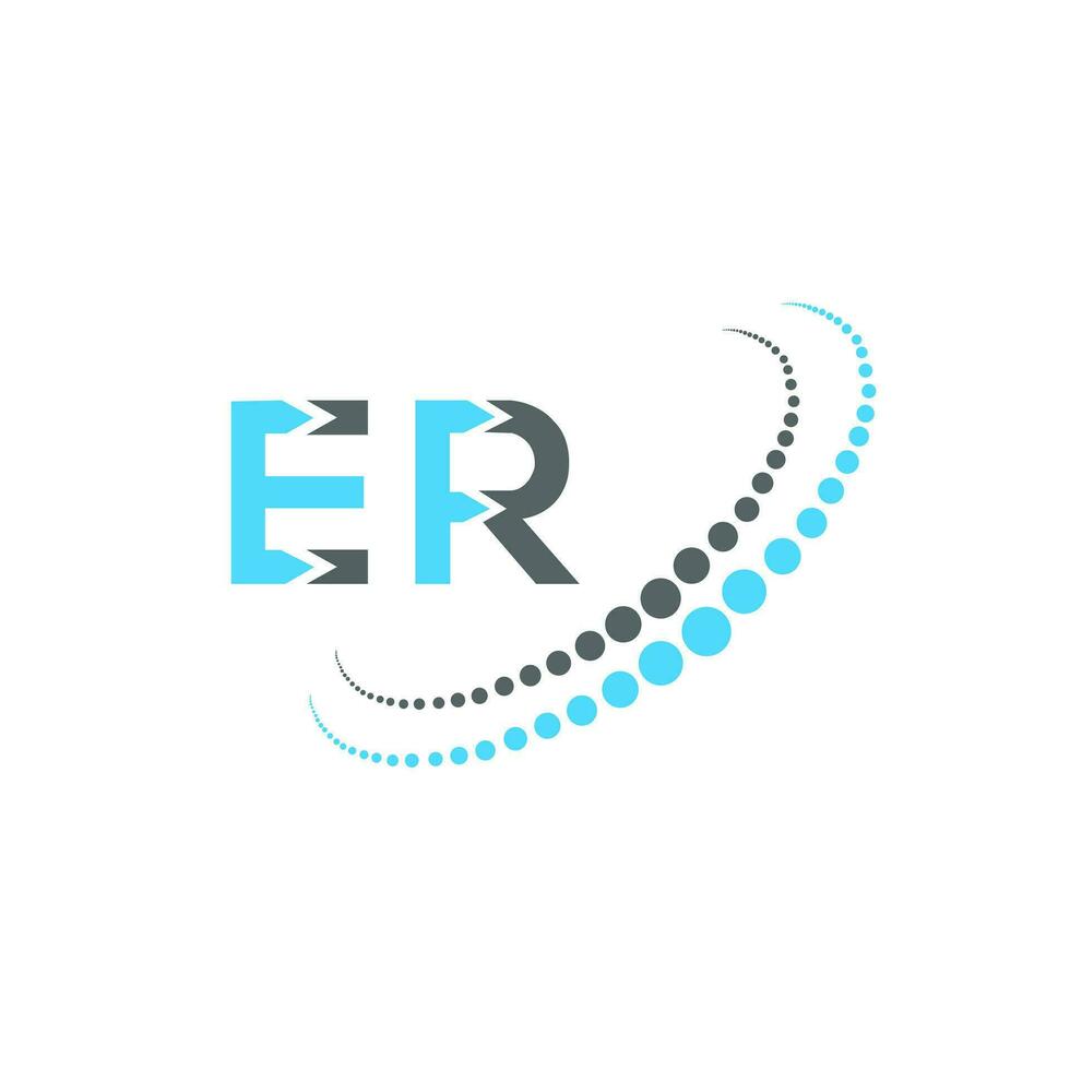 ER letter logo creative design. ER unique design. vector