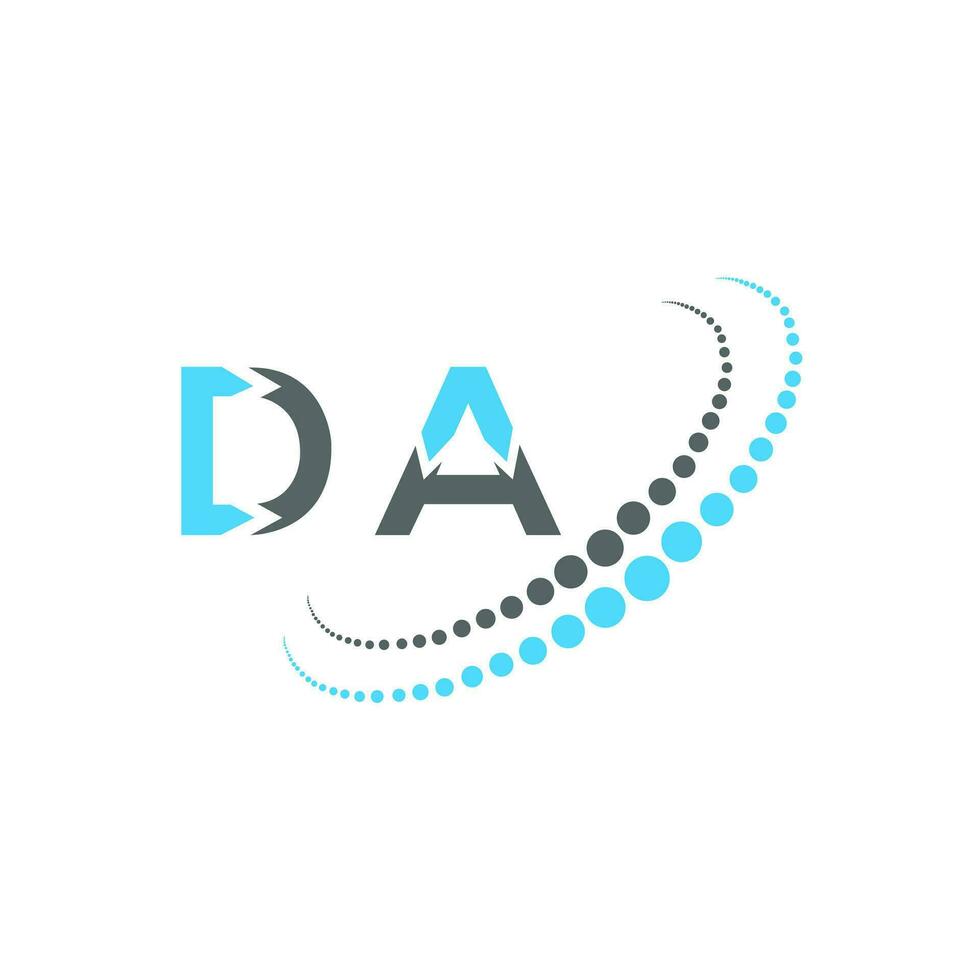 DA letter logo creative design. DA unique design. vector