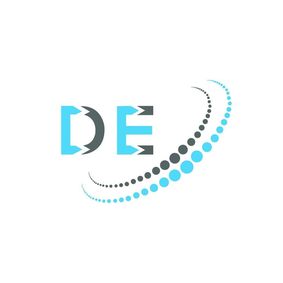 DE letter logo creative design. DE unique design. vector