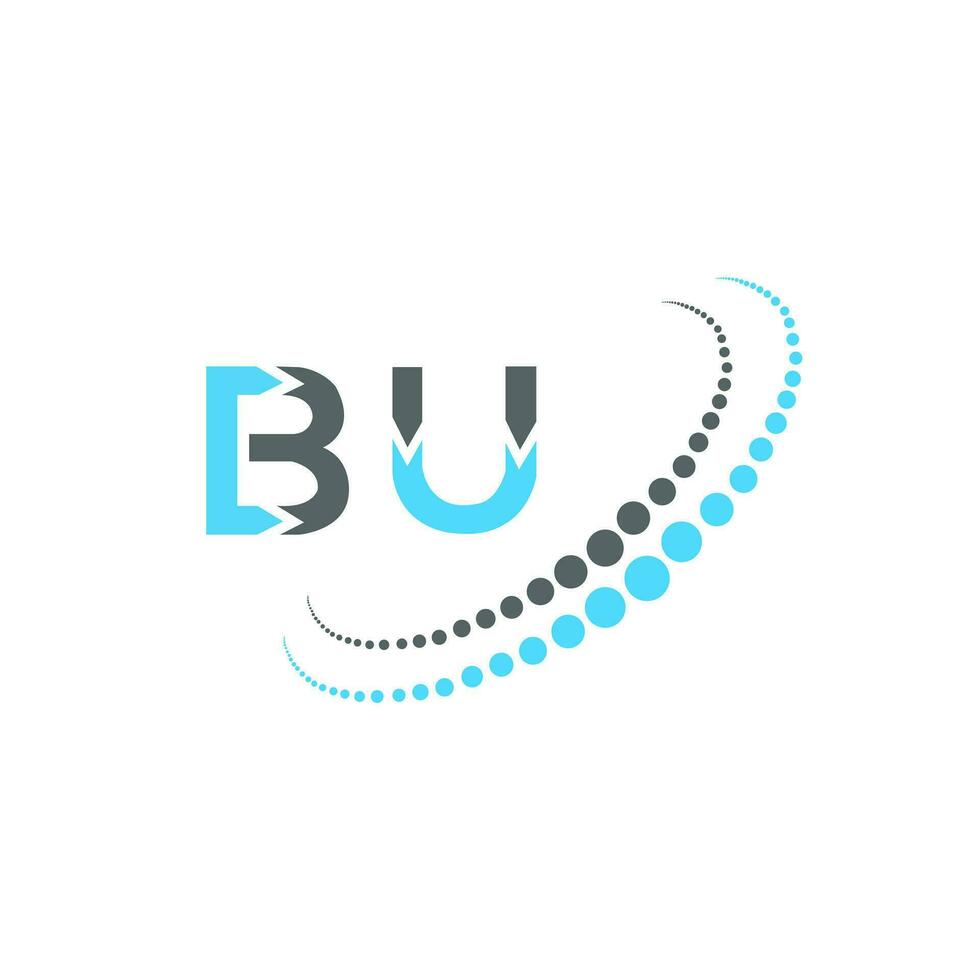 BU letter logo creative design. BU unique design. vector