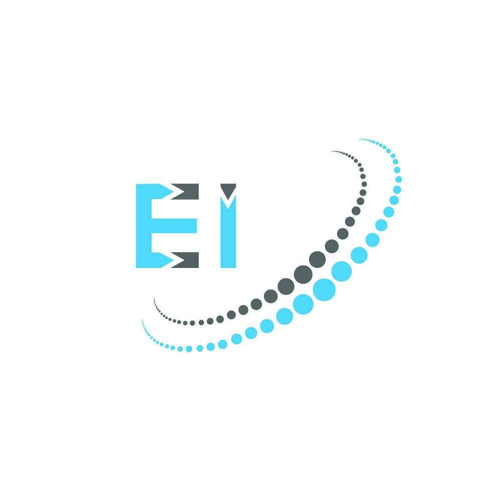 EI letter logo creative design. EI unique design. vector