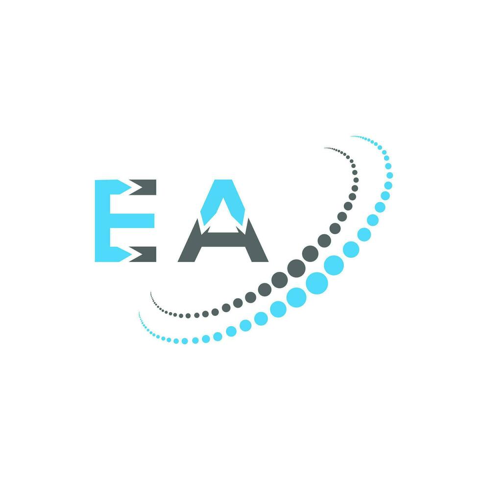 EA letter logo creative design. EA unique design. vector