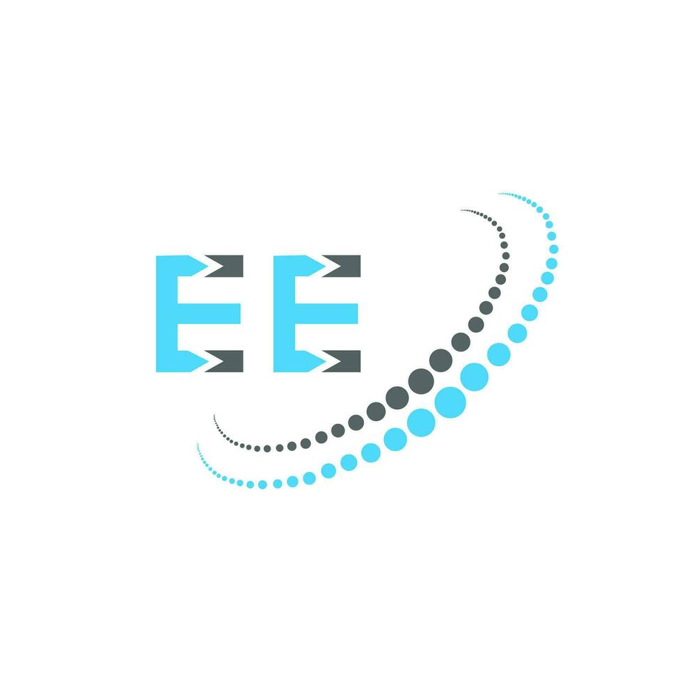 EE letter logo creative design. EE unique design. vector