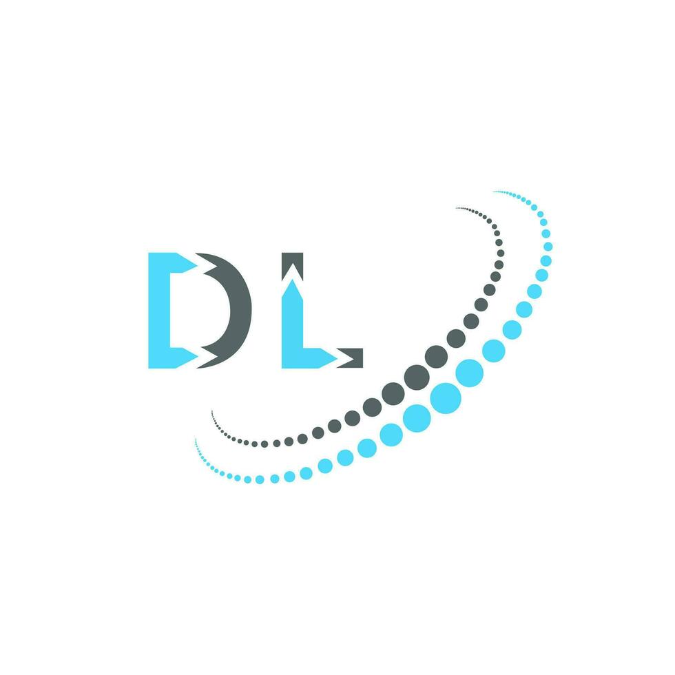 DL letter logo creative design. DL unique design. vector